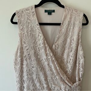 Ralph Lauren Nude Lace Cocktail Dress